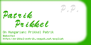 patrik prikkel business card